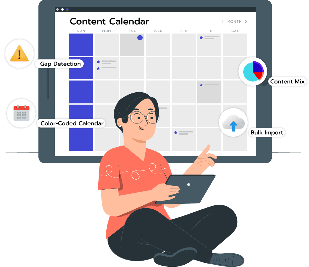 Growthrik AI content calendar